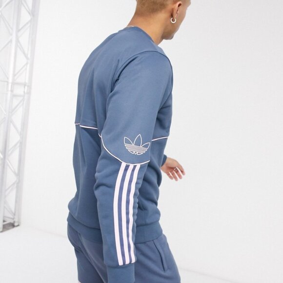 Adidas Original OUTLINE CREW SWEATSHIRT - Picture 2 of 8